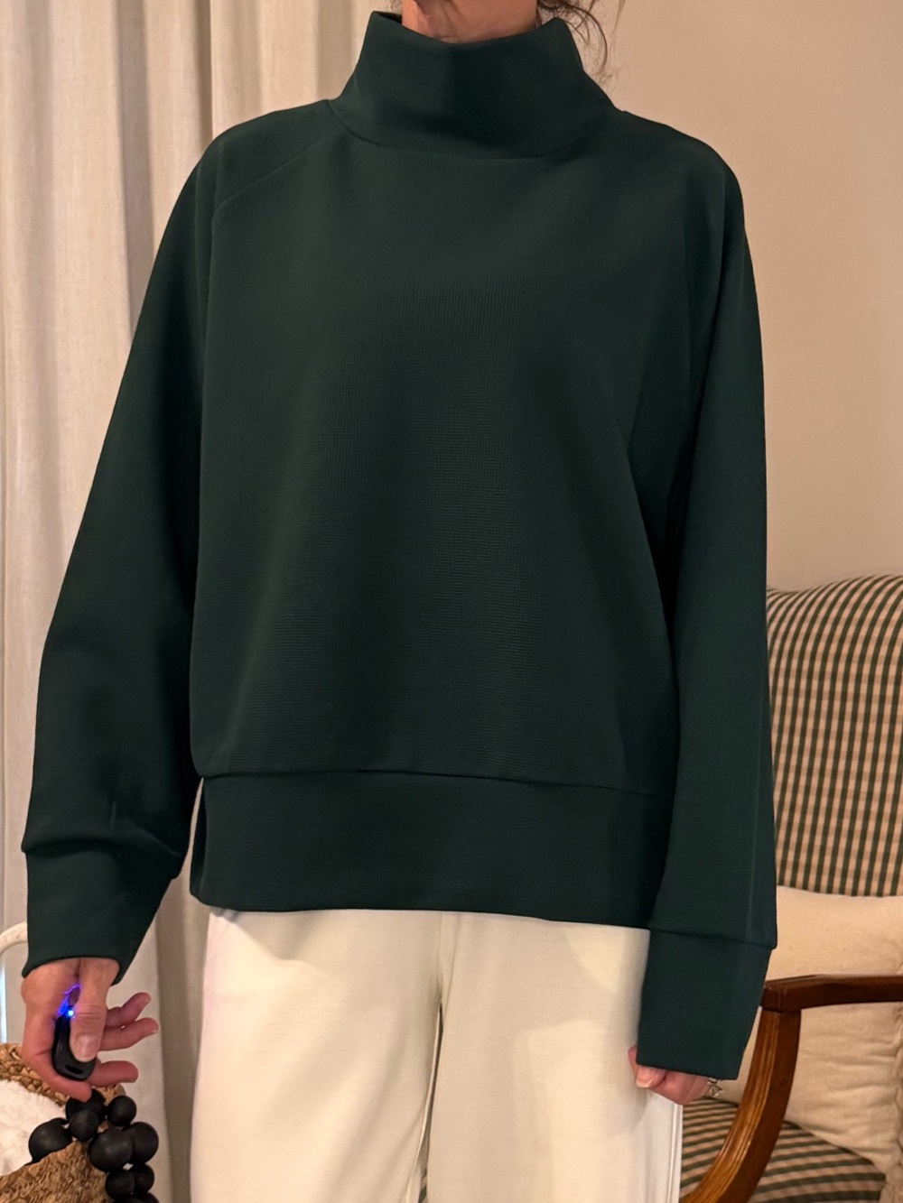 Wonderly Dark Green Cowl Neck Pullover